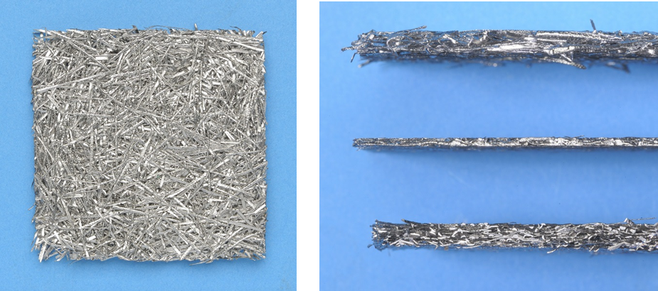 Examples of titanium metal fibre networks